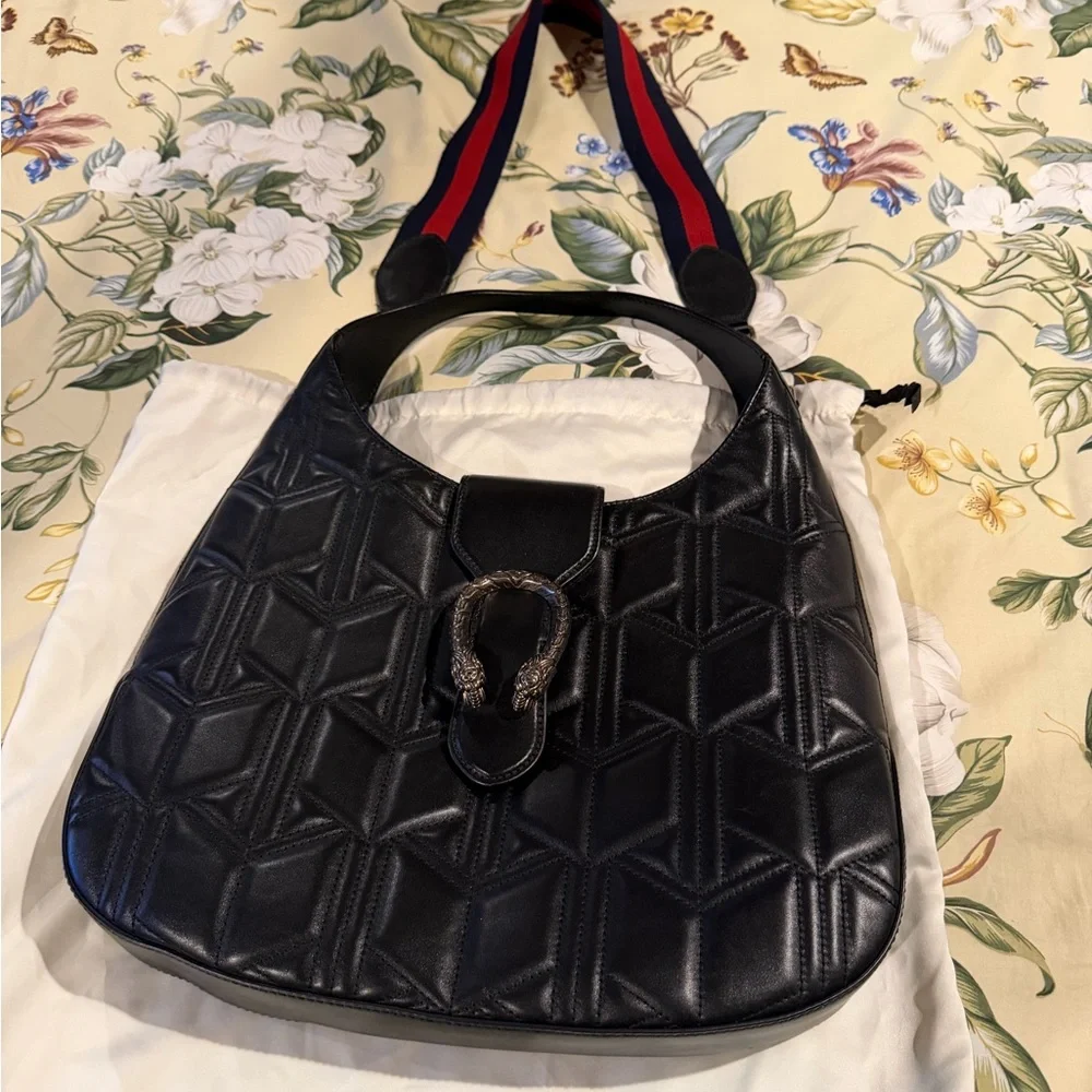 Gucci Quilted Black Hobo Bag